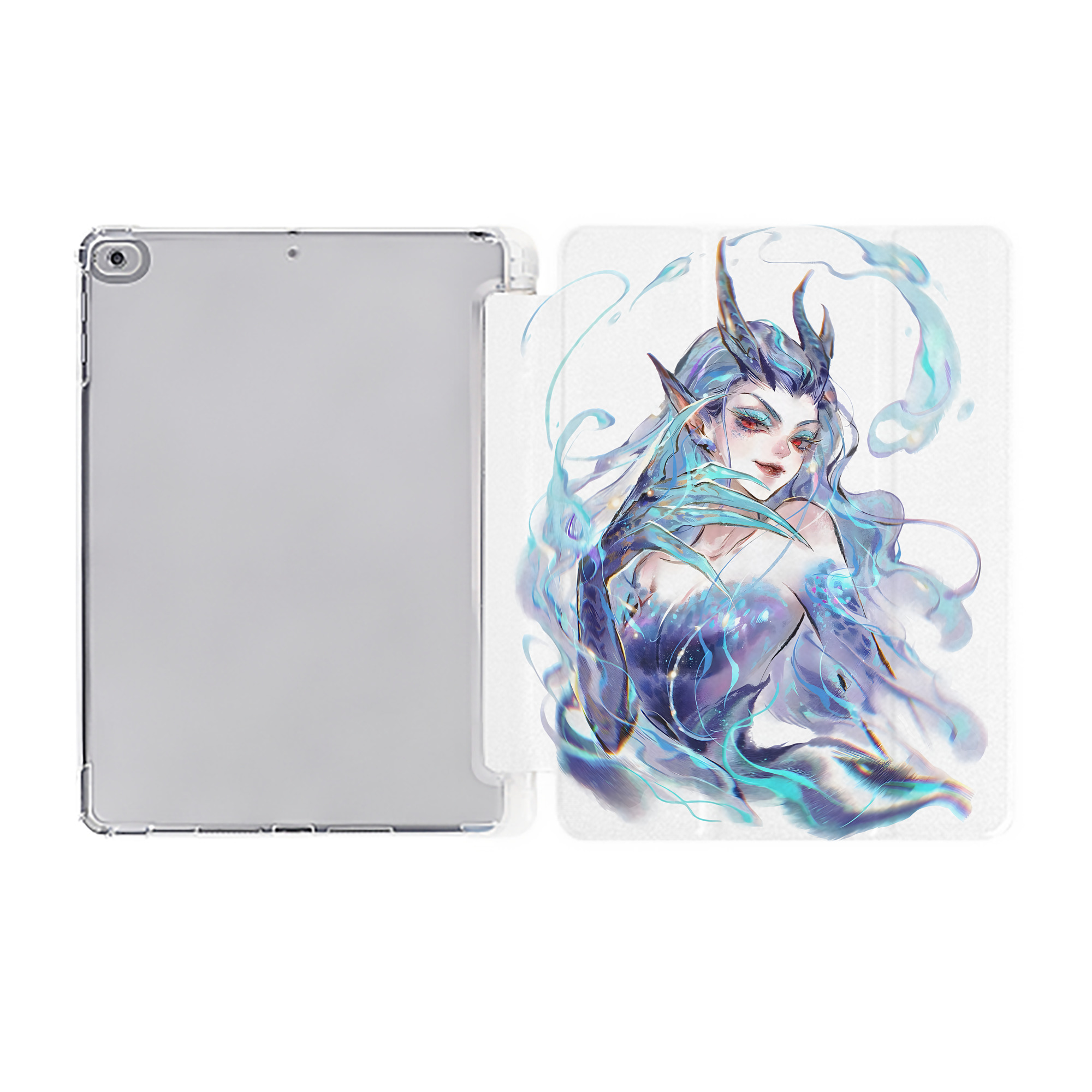 （画像用） Ne Zha 2 ナタ 魔童の大暴れ IPad ケース ペン収納付き 三つ折りスタンド PUレザー×シリコン 対応機種9.5/10.5/10.9インチ